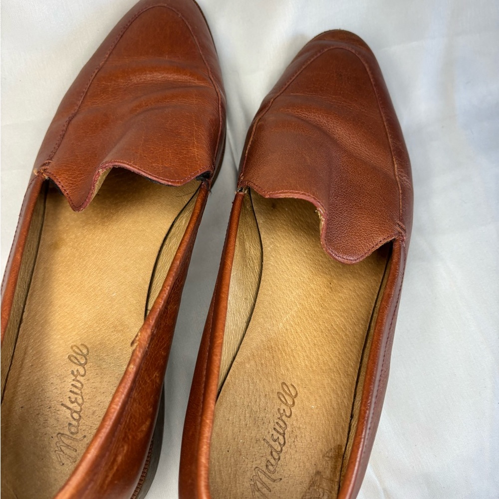 Madewell Womens Brown Leather Loafers - Picture 4 of 6